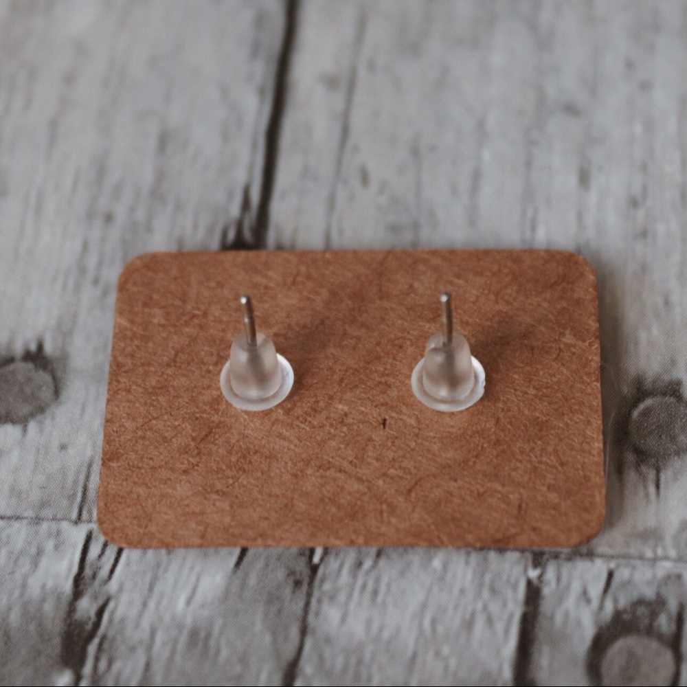 Swarovski Rhinestone Studs - Handmade - Topaz - Picture 2 of 4